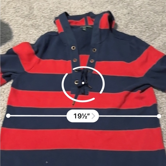 Hooded Ralph lauren striped sweater - size large - Picture 5 of 5